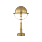 The brass Carthage Cordless Lamp from Visual Comfort Signature shown in a studio against a white background.