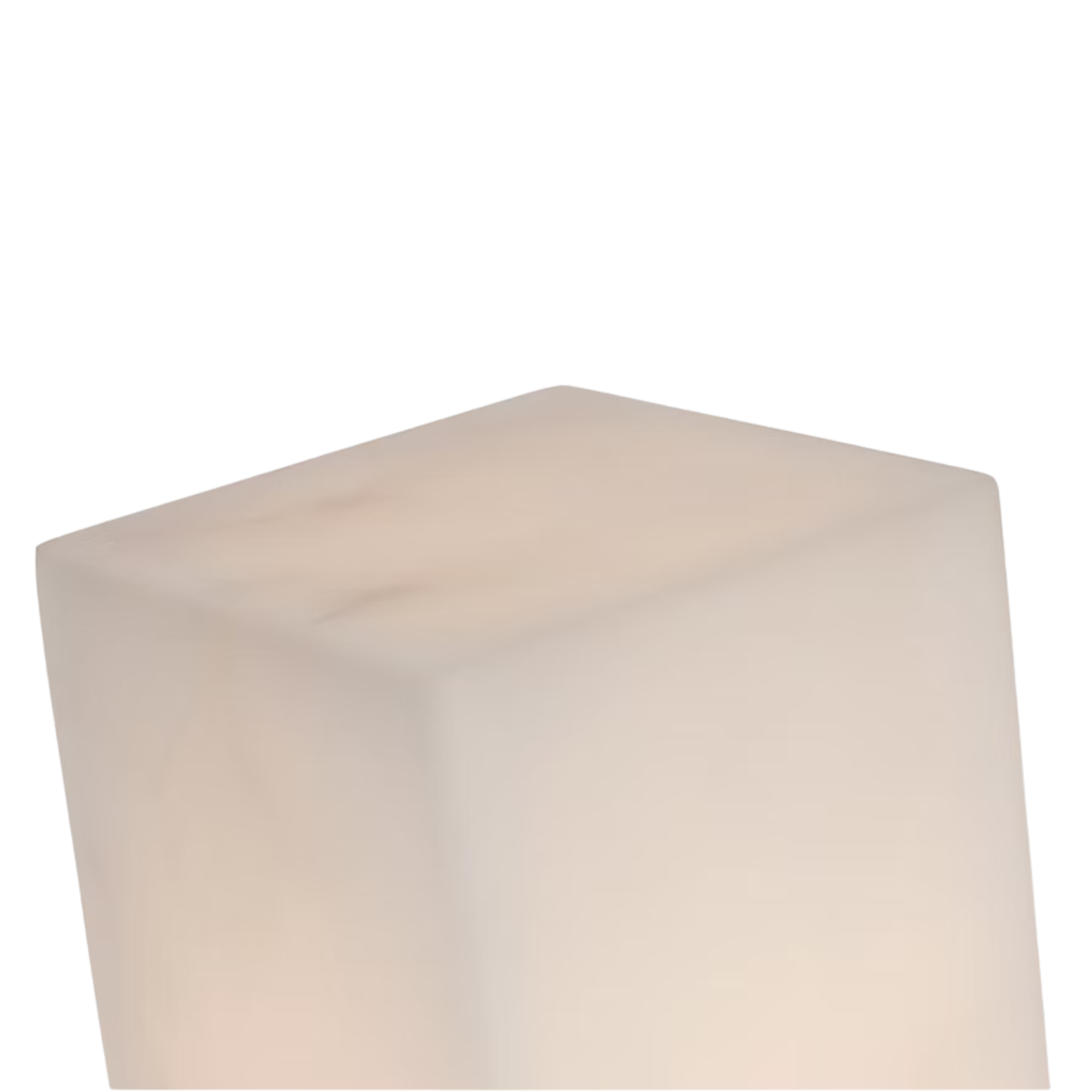 The Covet 16" Cordless Lamp from Visual Comfort Signature made with natural alabaster stone.