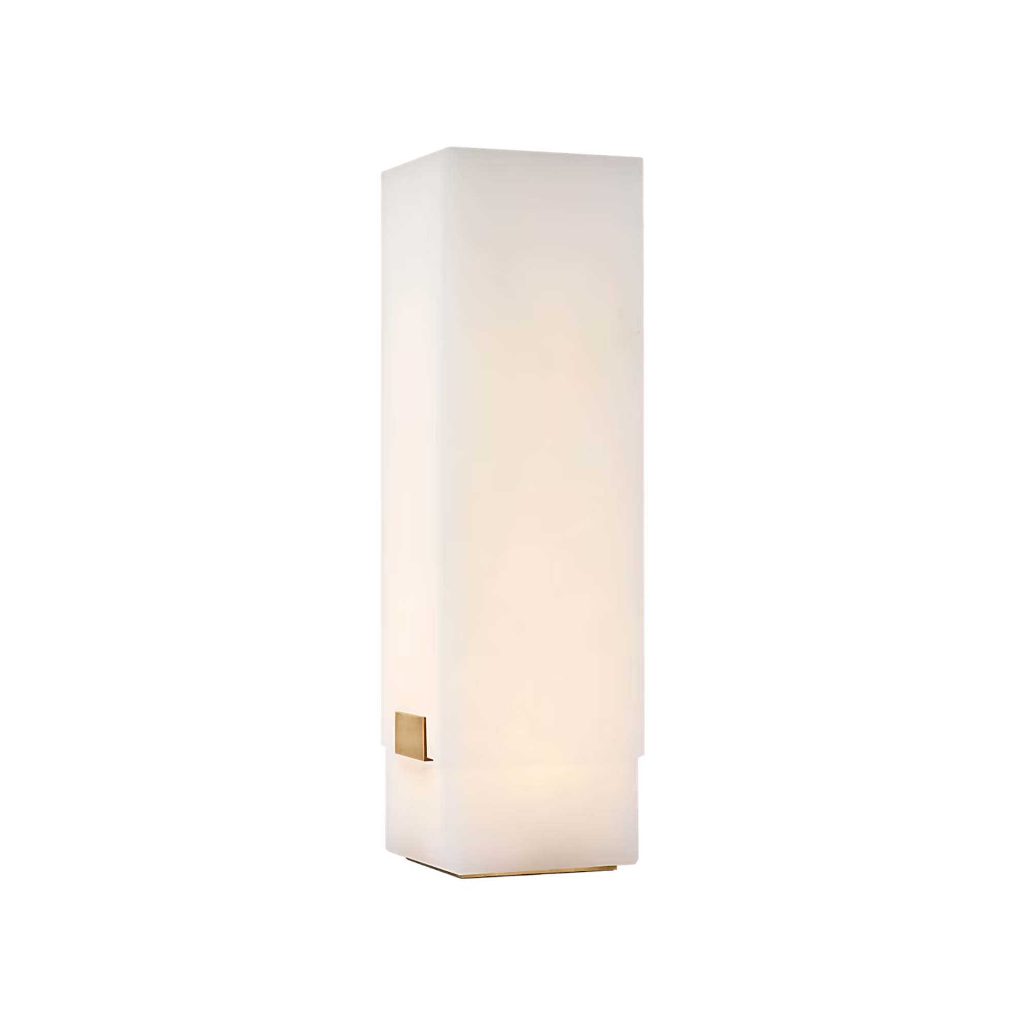 The Covet 16" Cordless Lamp from Visual Comfort Signature, crafted from natural alabaster.