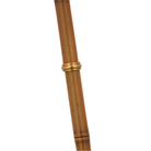 The Dalfern Cordless Reading Floor Lamp by Visual Comfort Signature, designed by Ralph Lauren showing the bamboo in detail.