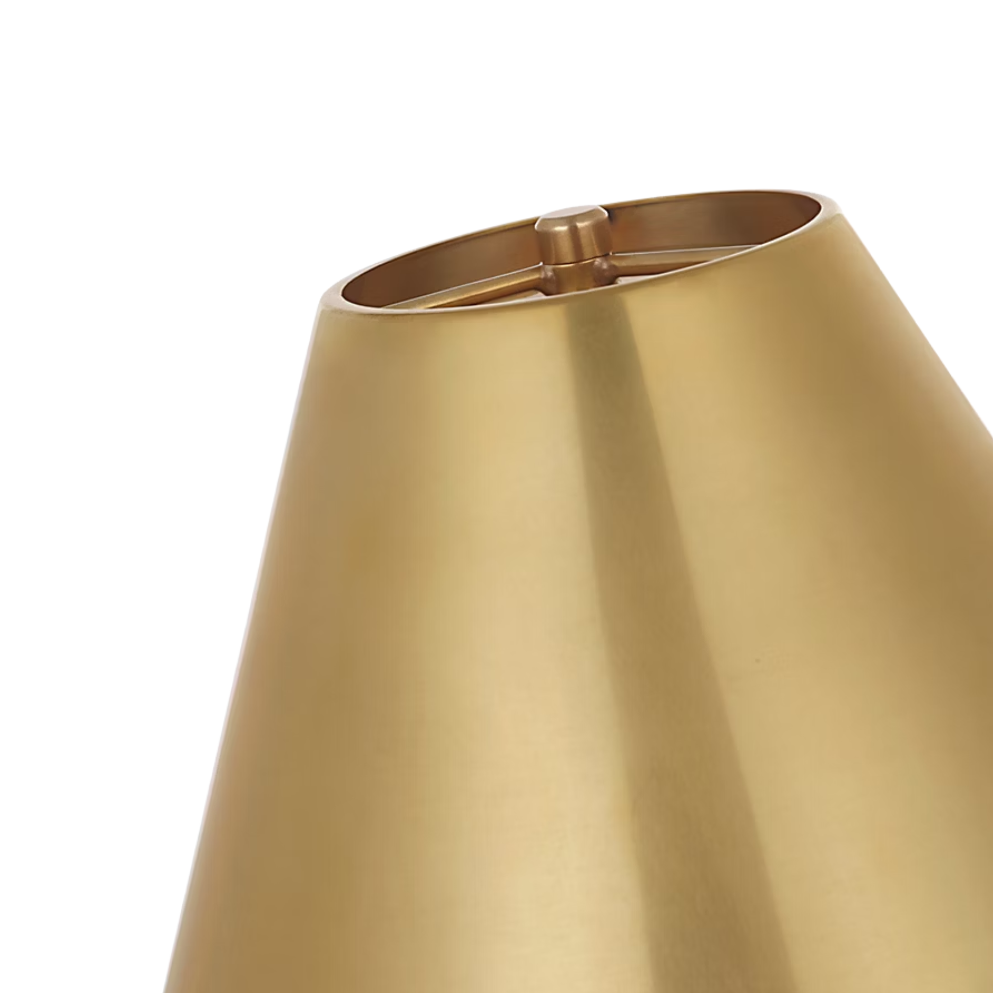 The Dalfern Cordless Reading Floor Lamp by Visual Comfort Signature, designed by Ralph Lauren showing the shade close up.