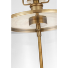 The Modern Cordless Table Lamp from Visual Comfort Signature designed by Ralph Lauren glass cylinder shown close up.