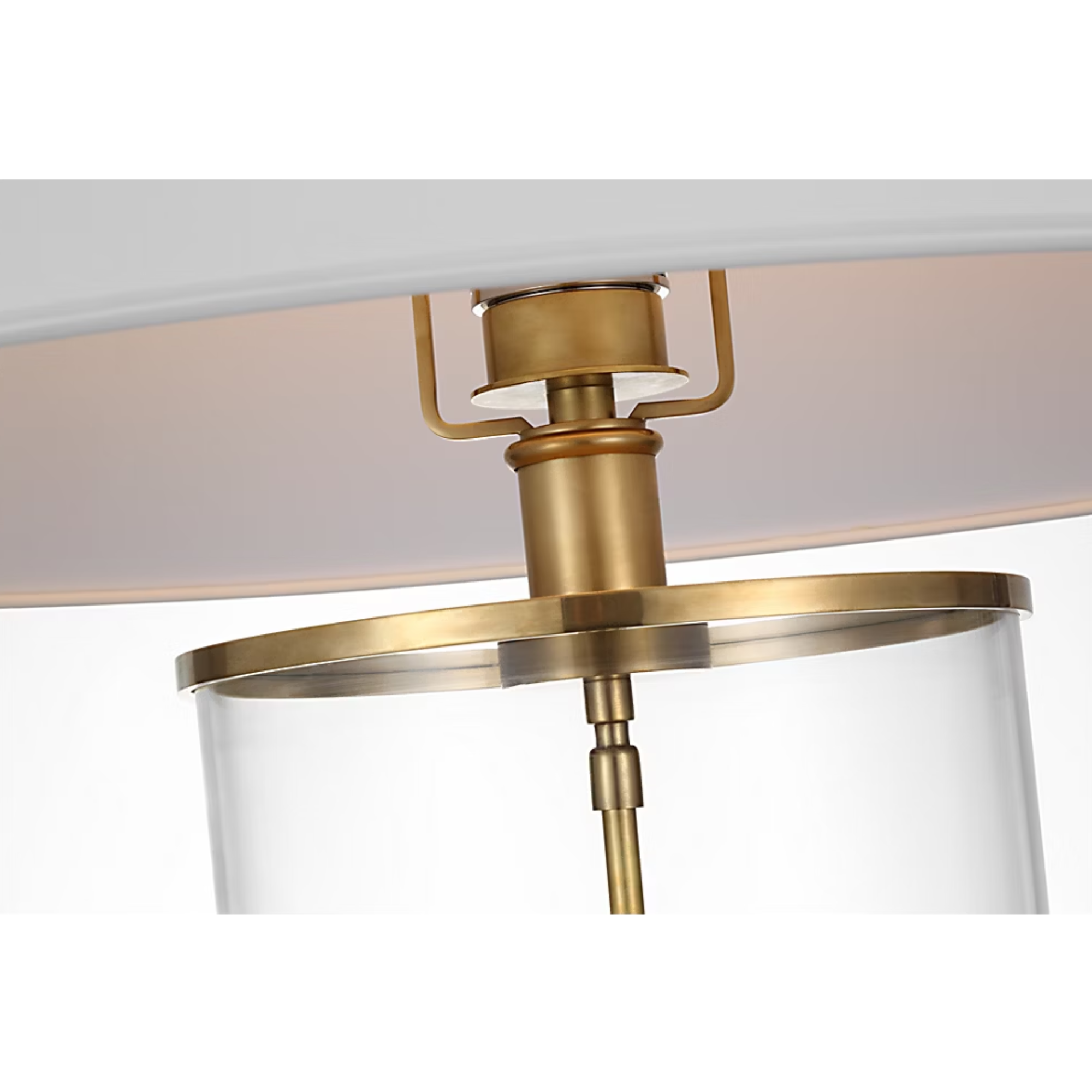The Modern Cordless Table Lamp from Visual Comfort Signature designed by Ralph Lauren shade shown close up.