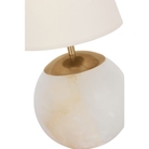 The alabaster Terri Cordless Lamp from Visual Comfort Signature shown in detail.