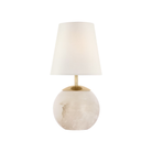 The alabaster Terri Cordless Lamp from Visual Comfort Signature.