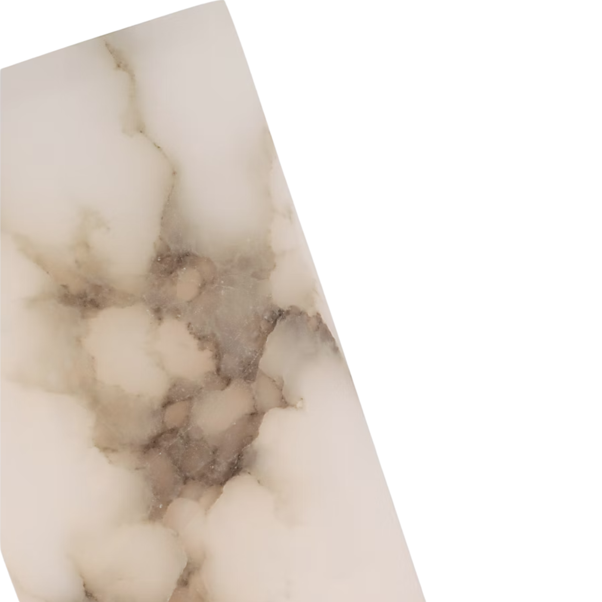 The Tourne 12" Cordless Lamp from Visual Comfort Signature showing the alabaster in detail.