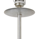 The burnished silver leaf with cream linen shade Walker Cordless Floor Lamp from Visual Comfort Signature post.