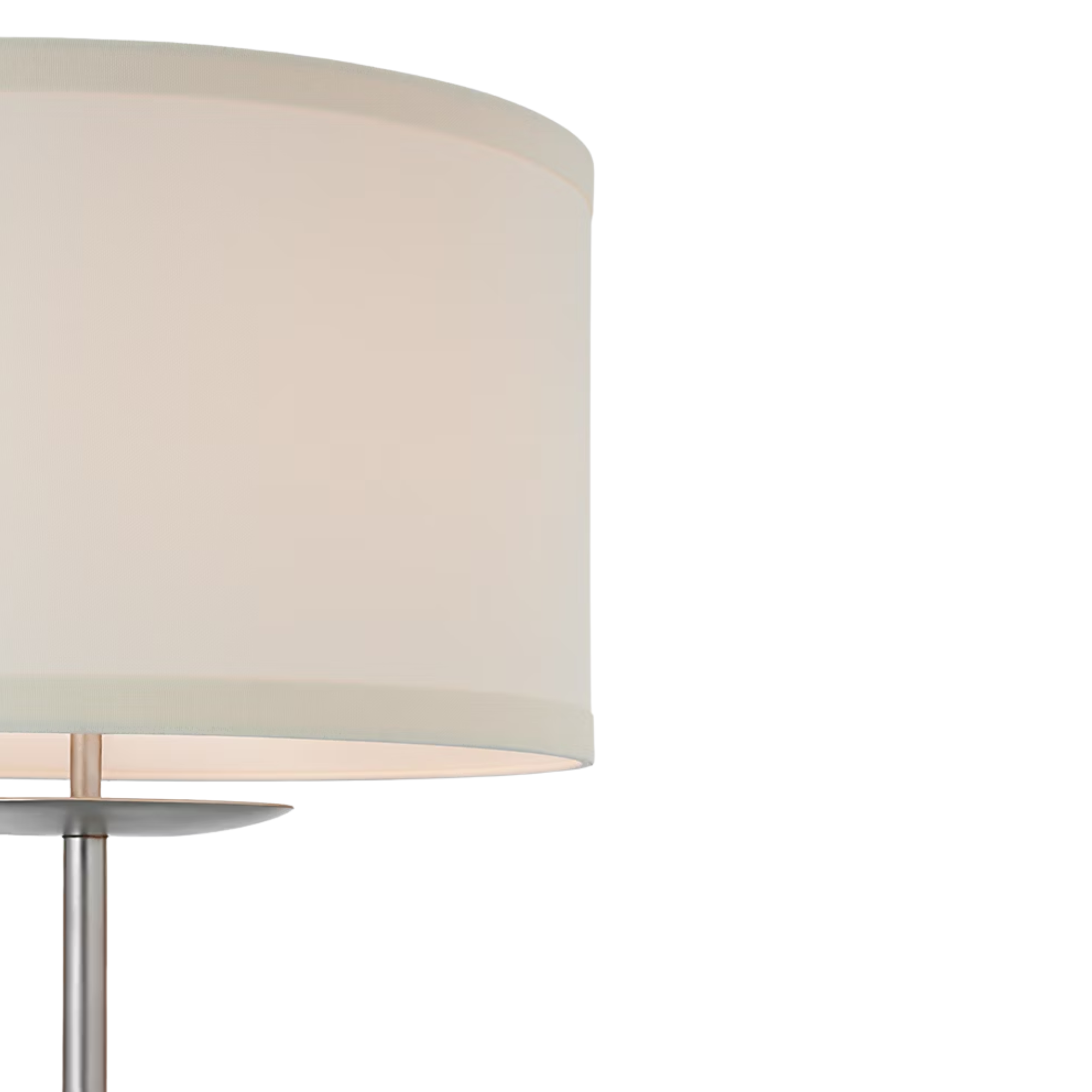 The burnished silver leaf with cream linen shade Walker Cordless Floor Lamp from Visual Comfort Signature shade.