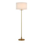 The gild with cream linen shade Walker Cordless Floor Lamp from Visual Comfort Signature at an angle.