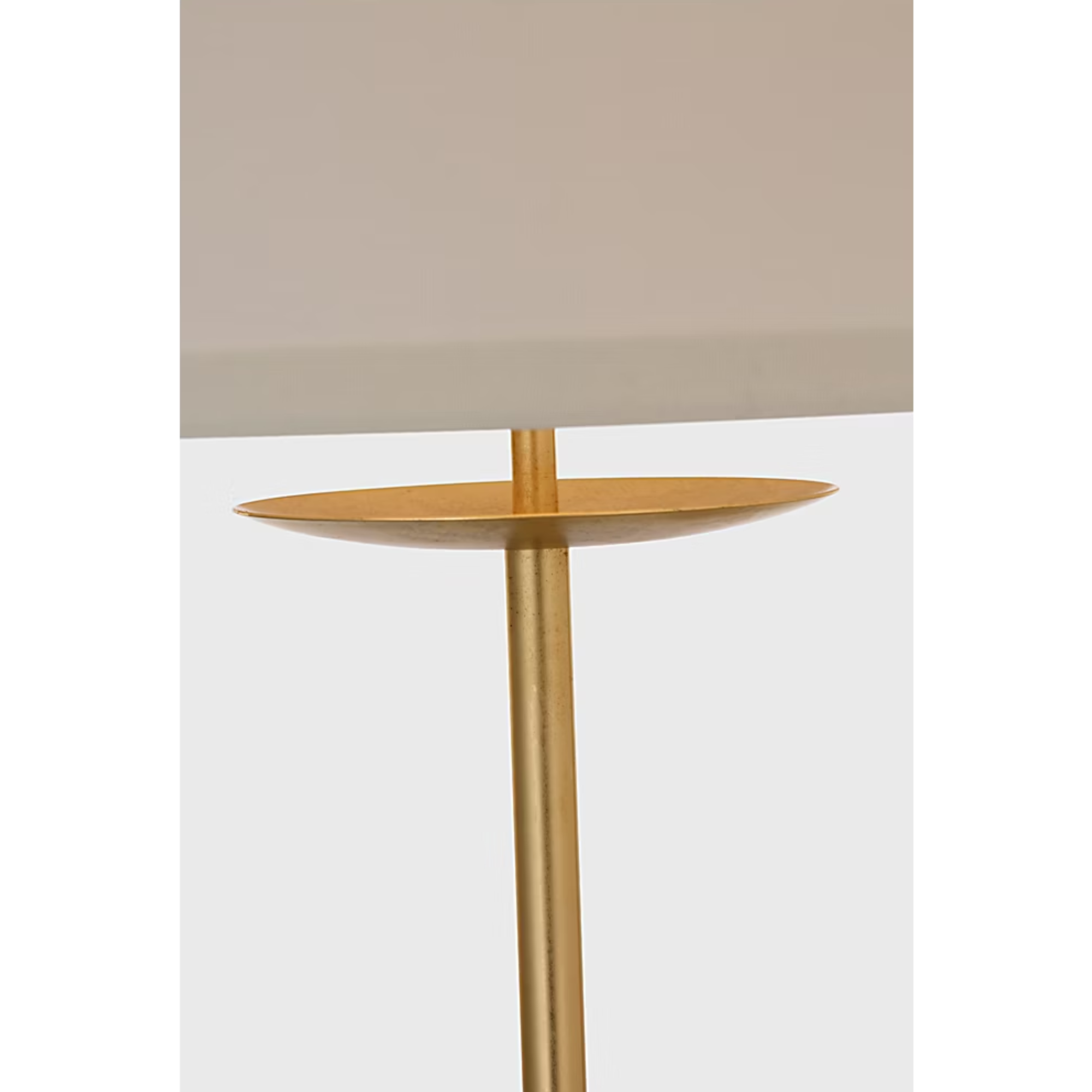 The gild with cream linen shade Walker Cordless Floor Lamp from Visual Comfort Signature shade and post.