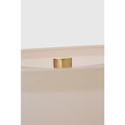 The gild with cream linen shade Walker Cordless Floor Lamp from Visual Comfort Signature shade shown close up.