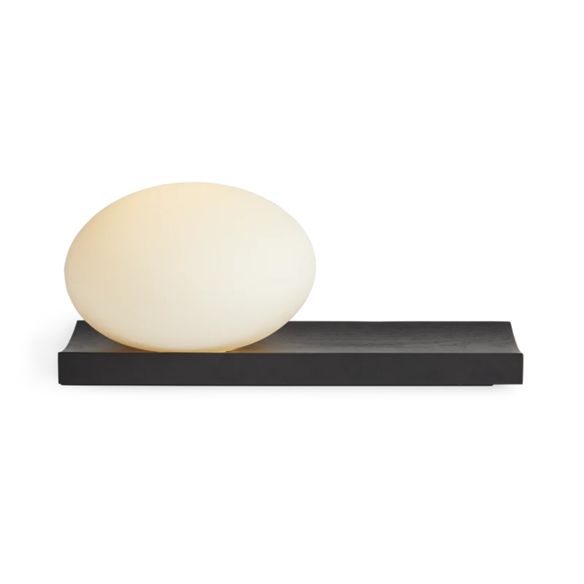 The black painted ash Dew Cordless Table Lamp & Wall Sconce from Woud.