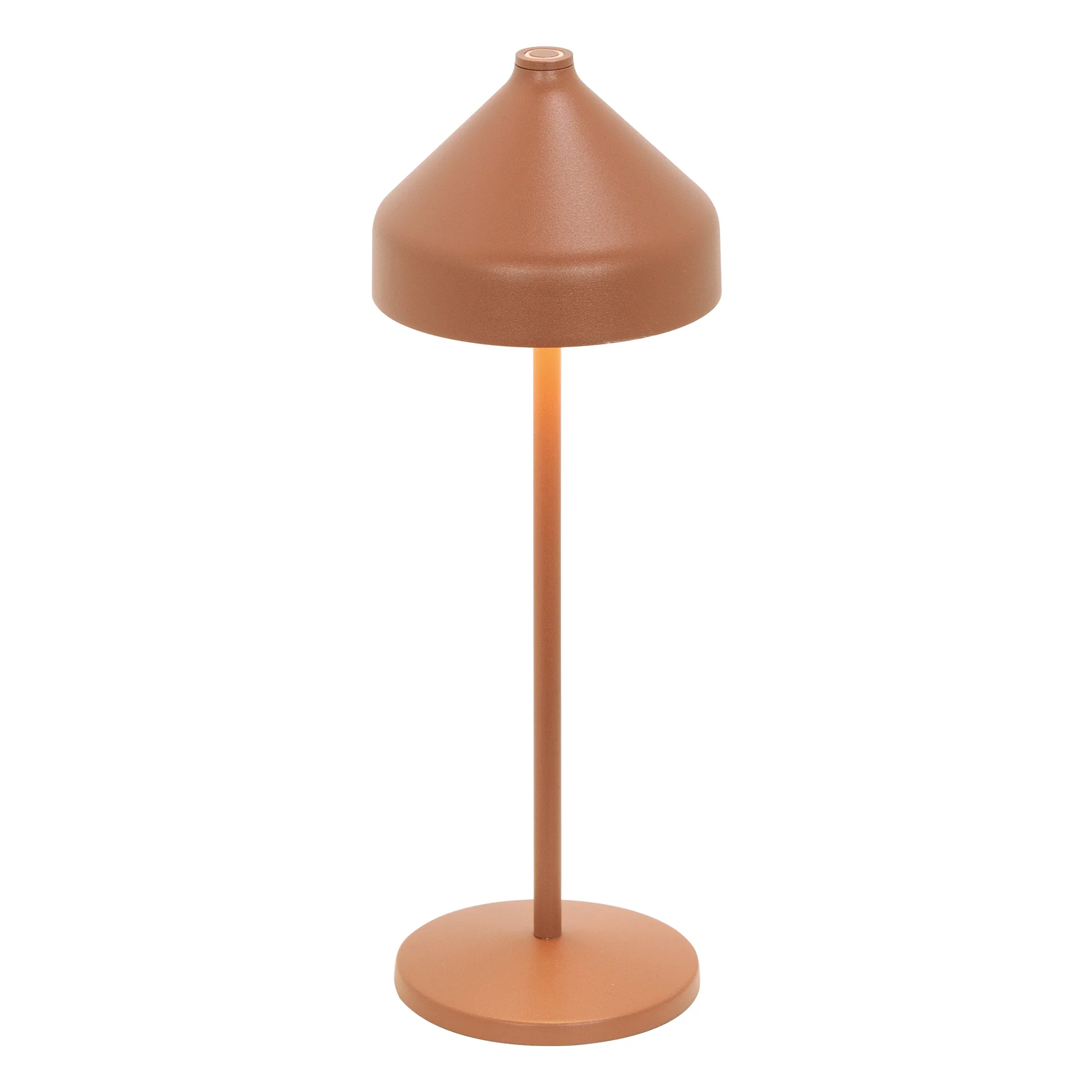 The terracotta Amelie Pro Cordless Lamp from Zafferano.