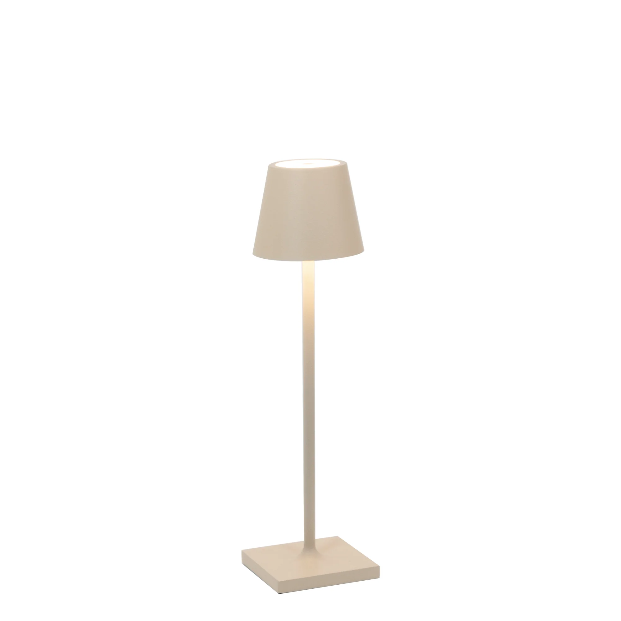 The sand Poldina Pro Micro Cordless Lamp from Zafferano.