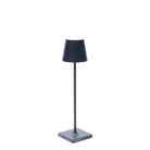 The steel blue Poldina Pro Micro Cordless Lamp from Zafferano.