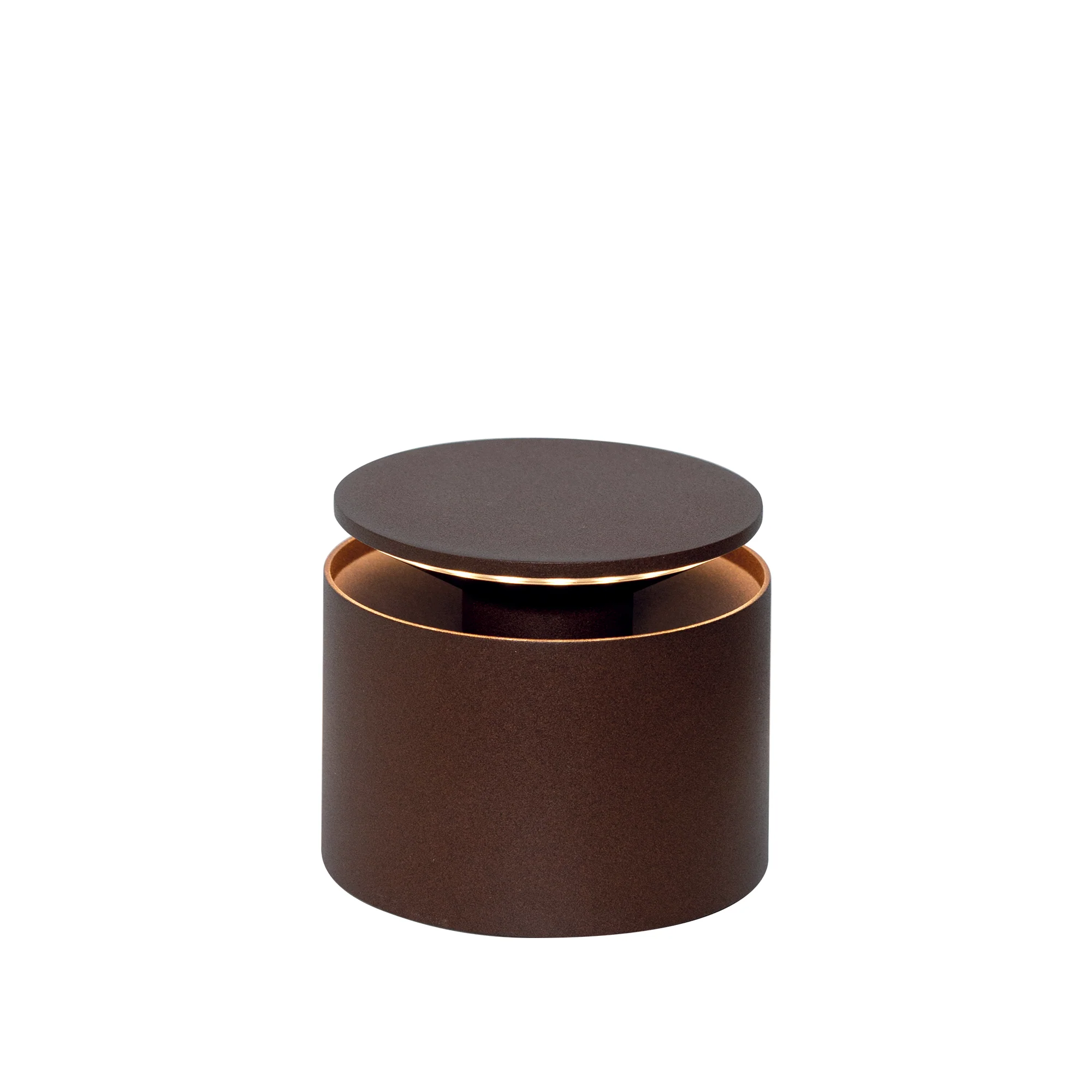 The rust PushUp Pro Cordless Lamp from Zafferano.