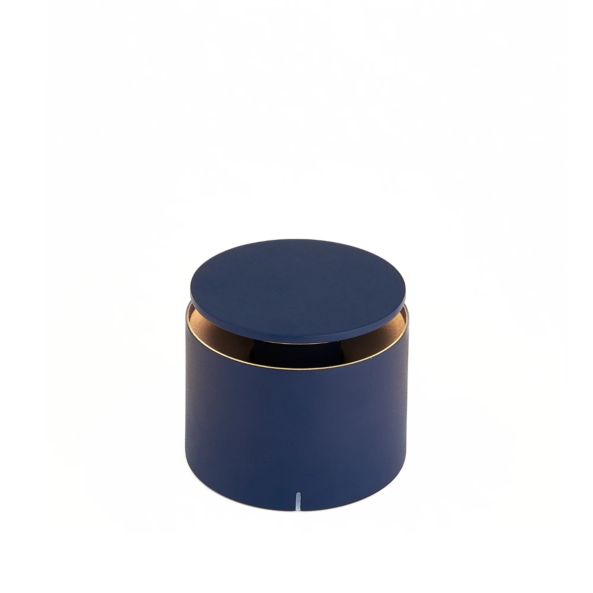 The steel blue PushUp Pro Cordless Lamp from Zafferano.