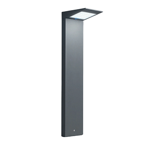The dark gray Solar Outdoor LED Bollard from Zafferano.
