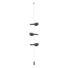 The black Super O Suspended Cordless Floor Lamp from Zafferano with 3 lights.