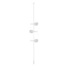 The white Super O Suspended Cordless Floor Lamp from Zafferano with 3 lights.