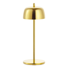 The polished gold Theta Pro Cordless Lamp from Zafferano.