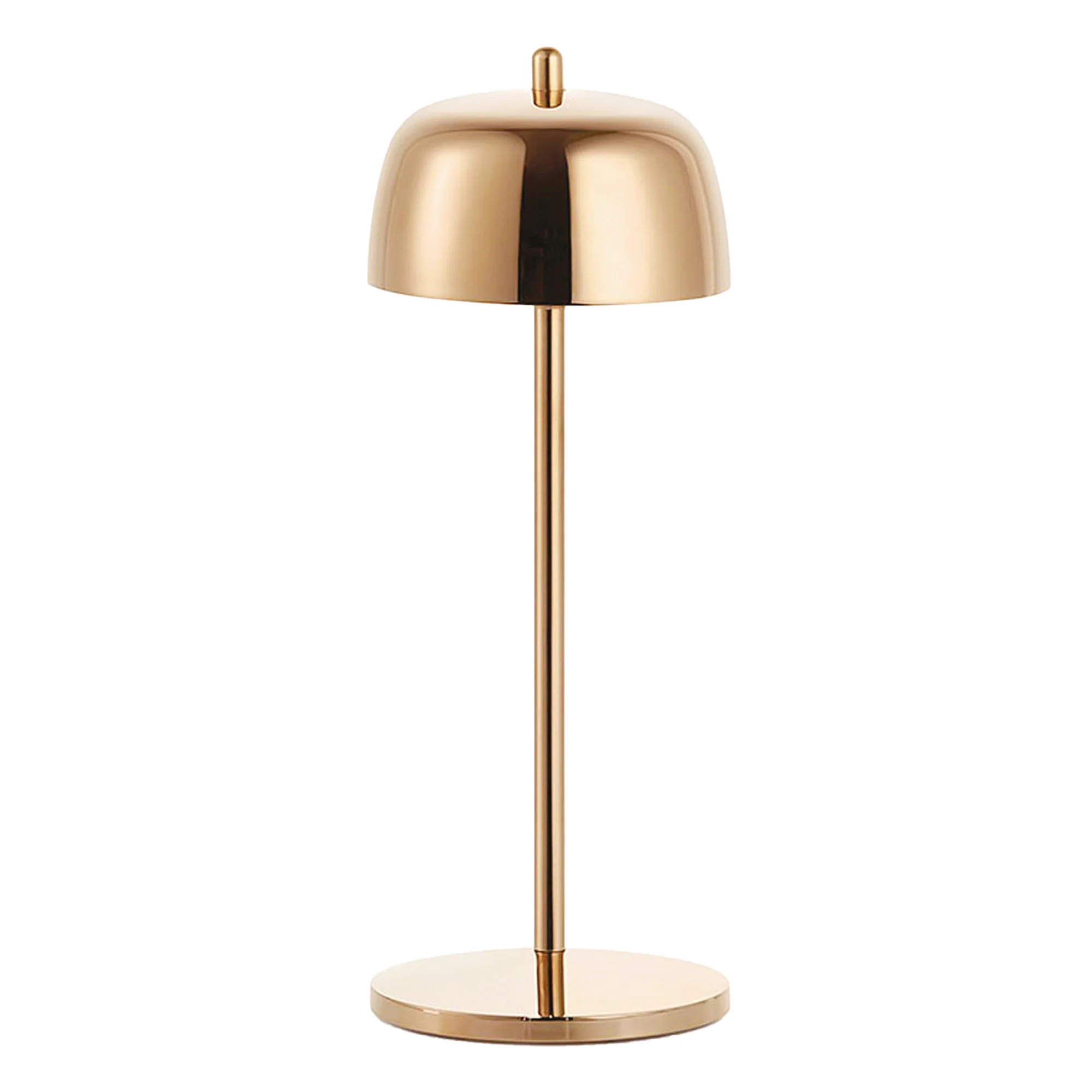 The rose gold Theta Pro Cordless Lamp from Zafferano.